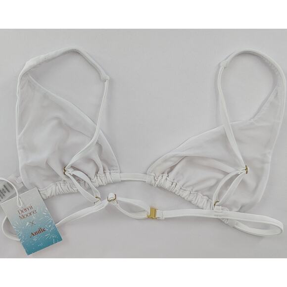 Andie Swim White Bikini Top Demi Moore Tropez - Picture 6 of 10